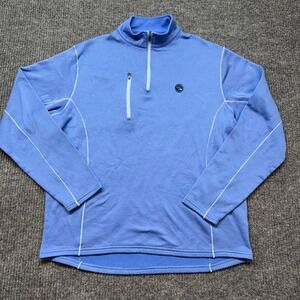 Peter Millar Crown Sport L Blue 1/4 Zip Pullover Golf Jacket Eagle Point